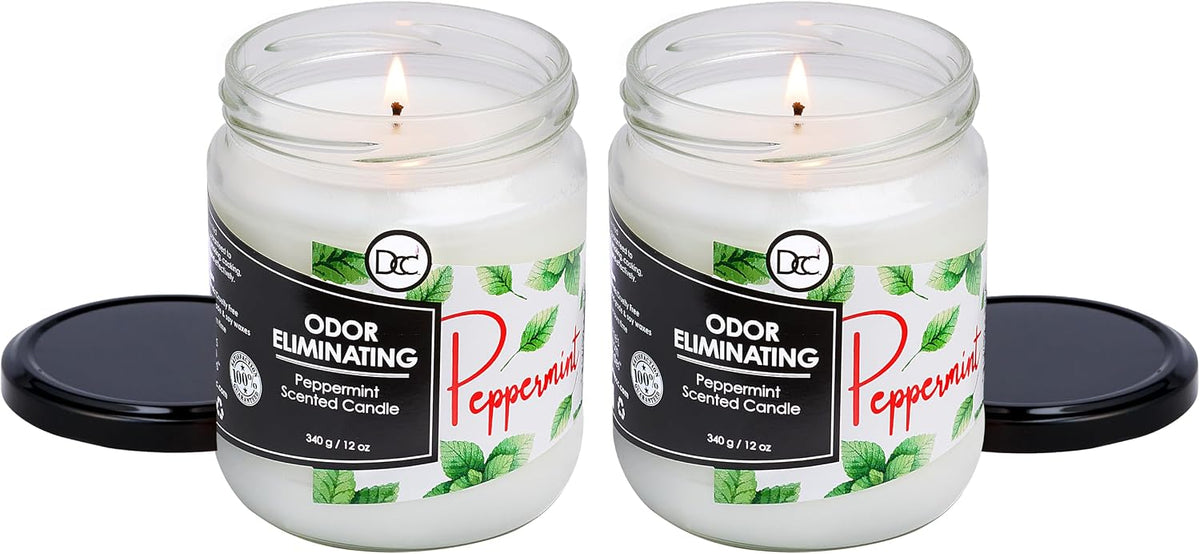 Vanilla Bean Odor Eliminating Highly Fragranced Candle - Eliminates 95% of Pet, Smoke, Food, and Other Smells Quickly - Up to 80 Hour Burn time - 12 Ounce Premium Soy Blend - Colors A
