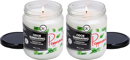 Vanilla Bean Odor Eliminating Highly Fragranced Candle - Eliminates 95% of Pet, Smoke, Food, and Other Smells Quickly - Up to 80 Hour Burn time - 12 Ounce Premium Soy Blend - Colors A