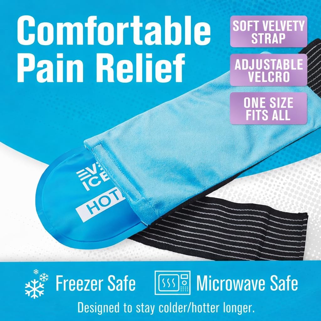 Ankle Compression Sleeve for Achilles Tendonitis Relief, Ankle Ice Pack Wrap, Foot Brace Sprained Ankle Support for Women and Men, Freeze Cold Packs for Plantar Fasciitis