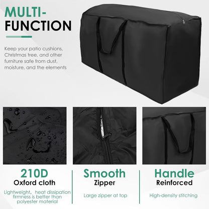 Extra Large Outdoor Cushion Storage Bags 68in Zippered Patio Storage Bag