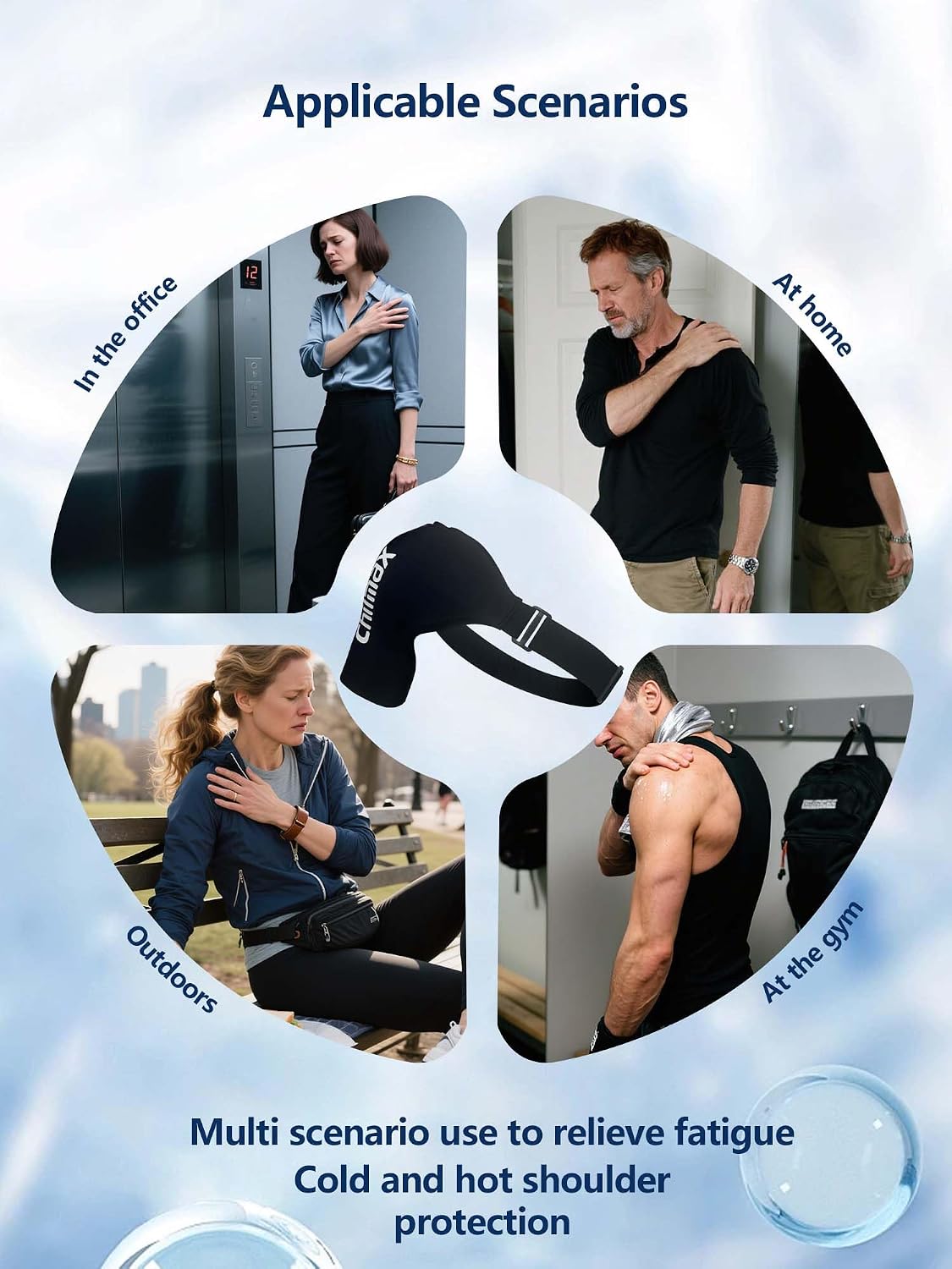 Shoulder Ice Pack Wrap for Rotator Cuff Cold Therapy Brace