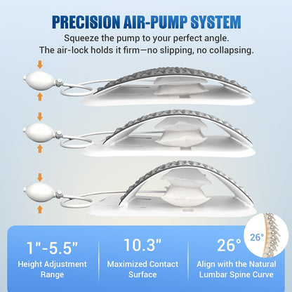Back Stretcher for Lower Back Pain Relief, Adjustable Lumbar Support Board with Acupressure Points, Back Stretcher Board for Scoliosis, Spine Decompression Support