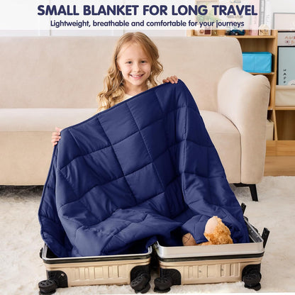 yescool Weighted Lap Pad 2 Pounds Weighted Lap Blanket, Space Plane Small Weighted Blanket, Weighted Throw Blanket Gifts for Travel Indoor Outdoor, 20"x30"