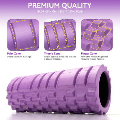 Krightlink Foam Roller High Density 13" Patented Exercise Roller for Deep Tissue Muscle Massage, Muscle Massage and Myofascial Trigger Point Release, Relieves Muscle Pain, Improves Mobility (Orange)