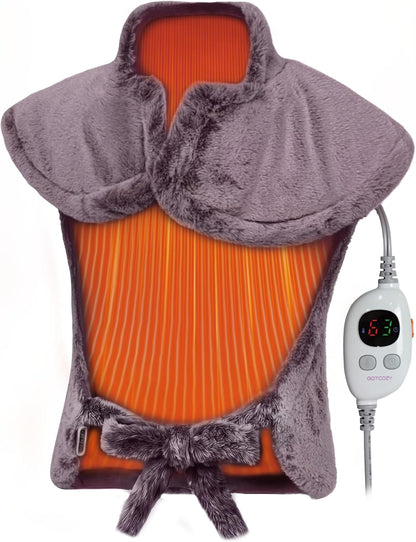 GOTCOZY Heating Pad 12"x24" for Back Pain Relief & Cramps(Rose)