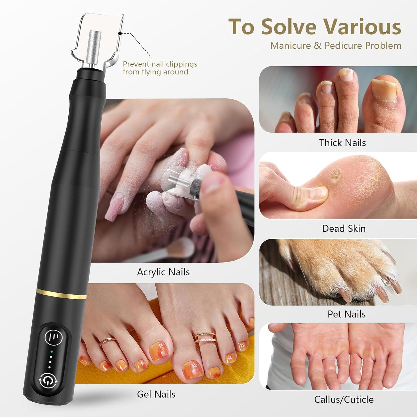 TUOBEO Cordless Nail Drill Electric Nail File Kit, Rechargeable Efile Set, Portable Acrylic Gel Nail Polish Remover Machine, Pedicure Manicure Tool, 11 Bits, 56 Sanding Bands, Salon Home, Purple