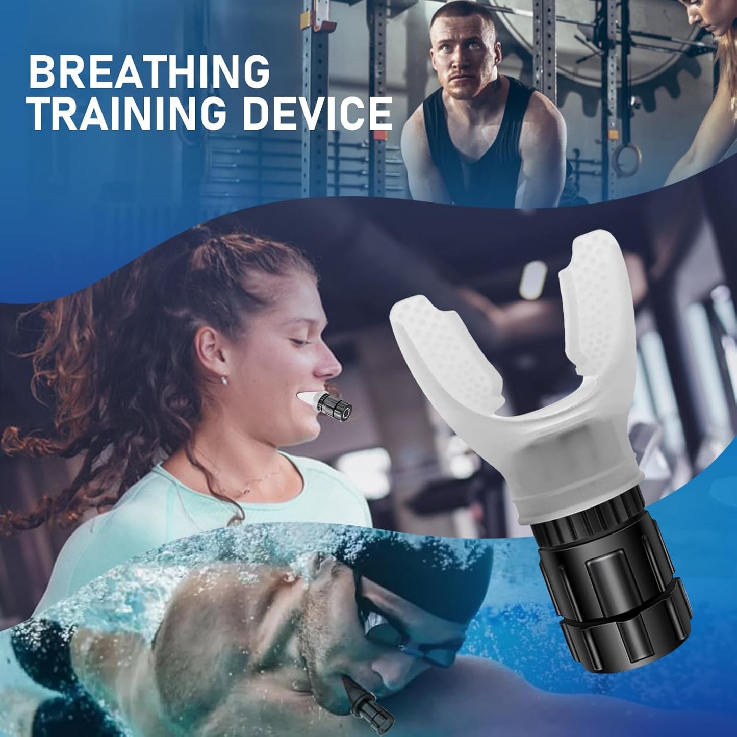 Portable Respiratory Trainer-Exercise Device. Respiratory Muscle Training |Improve Breathing Capacity | Easy to Clean| Adjustable Resistance, Adjustable to Different Fitness Needs