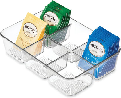 iDesign Clear Tea Bag & Sugar Packet Organizer