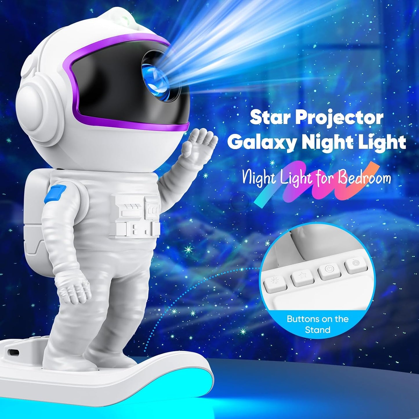 Galaxy Projector, Star Projector Night Light with Timer and Remote for Bedroom, Adjustable Head Angle Nebula Ceiling Lamp, Gifts for Adults, Teens, Christmas, Birthday, Room Decor