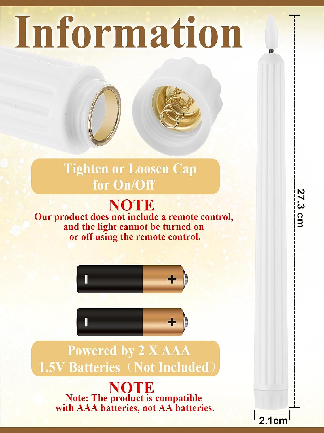 Treela 24 Pcs Flameless Taper Candles Battery Operated Bulk Fake Candles Light LED Candle Sticks Flickering Tapered for Easter Wedding Anniversary Decoration(Basic,11 Inch,Ivory)