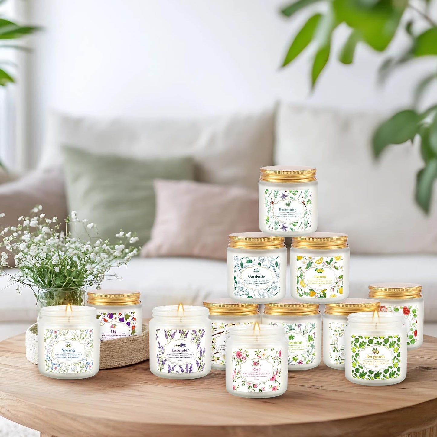 36 Pack Scented Candles Set for Home, Relaxing Stress Relief, Aromatherapy - Natural Soy Wax and Fragrance - Gifts for Women, Mom, Best Friend, Wife, Birthday