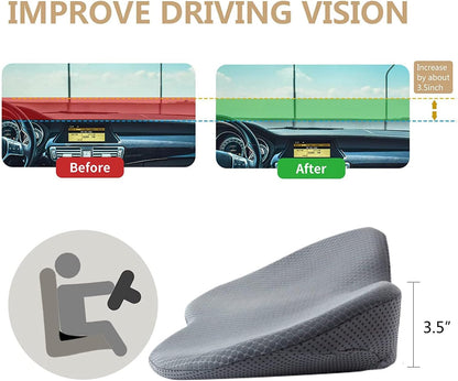 Livtribe Car Seat Cushion - Memory Foam Car Seat Pad - Sciatica & Lower Back Pain Relief - Car Seat Cushions for Driving - Road Trip Essentials for Drivers(Black)