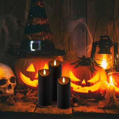 24 Pcs LED Flameless Candles with Remote, 3D Flickering Flame & LED String Lights, Acrylic Clear Cylinder, Timer Function, Romantic Ambience for Home Decor, Party, Wedding (Ivory).