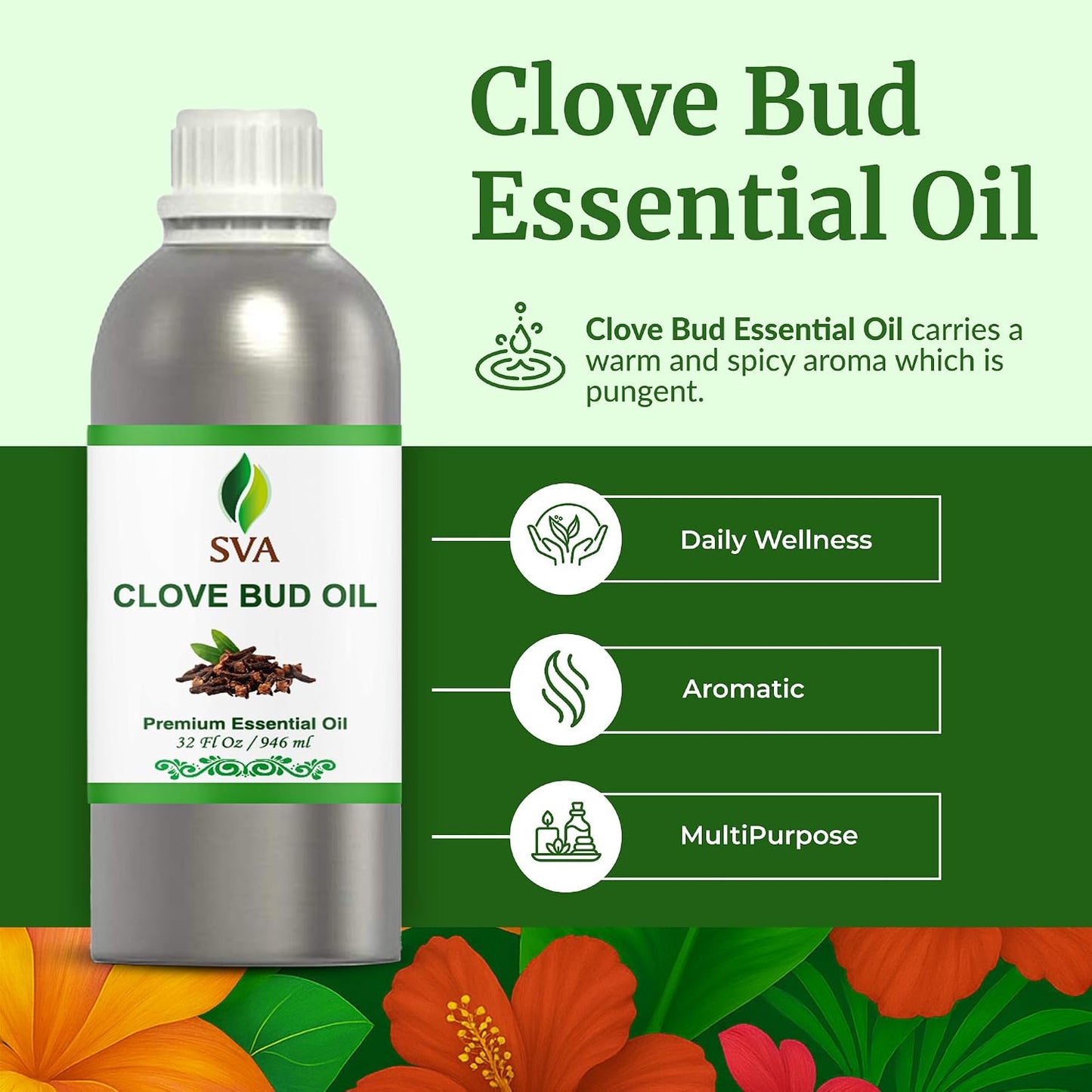 SVA Lavender Essential Oil 4 Fl Oz – for Diffuser, Skin & Hair Care – Ideal for Massage & DIY Blends – with Dropper