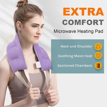 UNCN Heating Pad for Neck Shoulders & Back Microwavable Wrap Lavender Scent