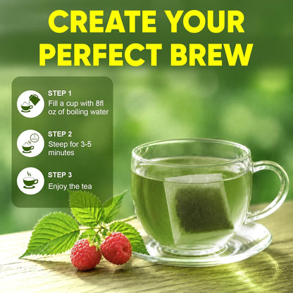 TEAWOO Red Raspberry Leaf Tea, Herbal Tea Bags