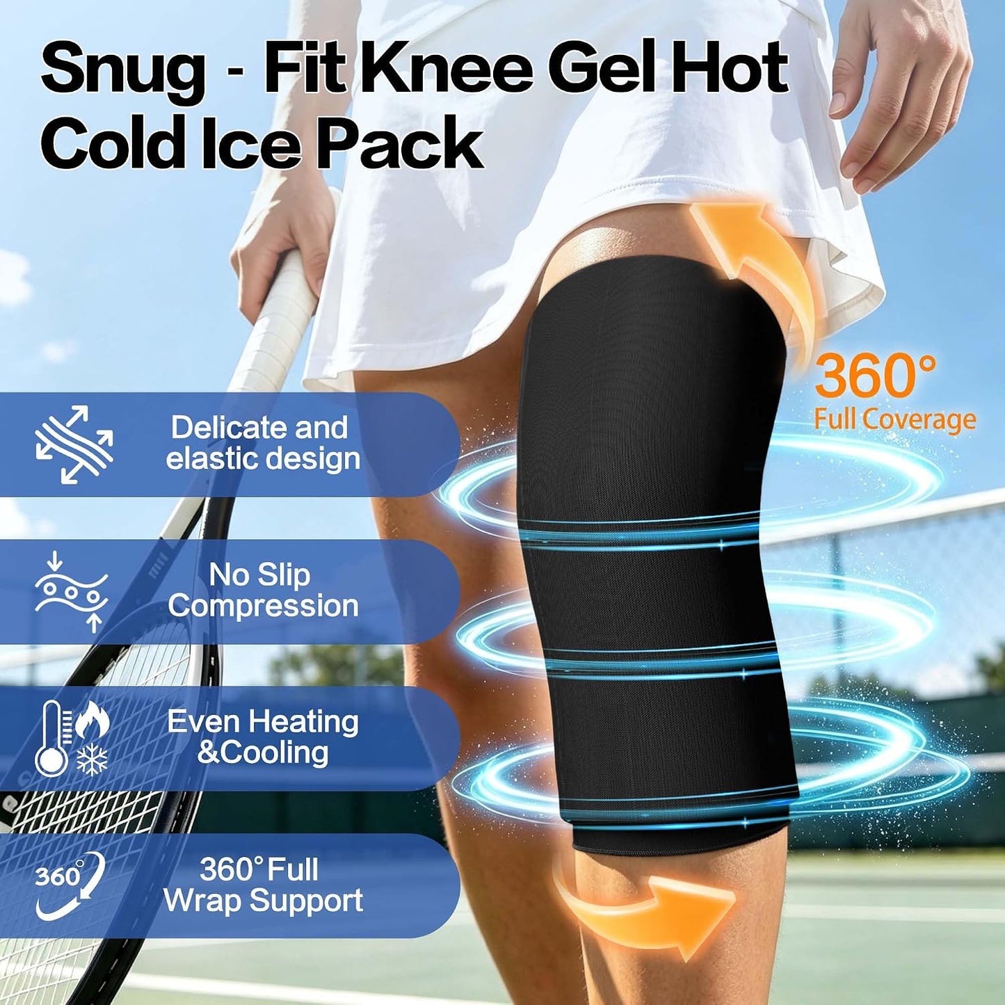 Ankle Ice Pack Wrap for Swelling,Cold/Hot Therapy Ice Pack for Foot,Reusable Gel Ice Compression Socks,for Soothe Plantar Fasciitis,Achilles Tendonitis,Sprained,Pain Relief,for Women & Men,1 Pack