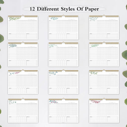 Habit Tracker Calendar Undated for Daily, Weekly & Monthly, 8" x 10" (Pink)