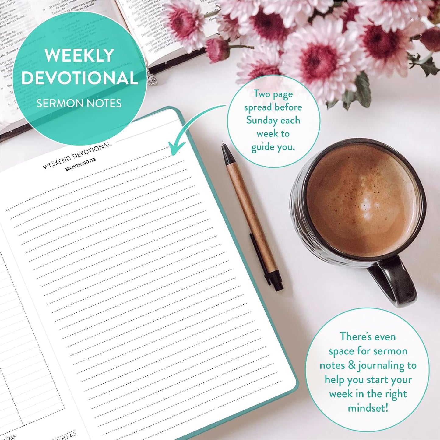 Christian Planner 2026 Daily Planner - Faith Based Monthly and Weekly Planner, Vision Board, and Habit Tracker - 2026 Calendar, Personal Organizer and Devotional Journal (Spiral, Pine)