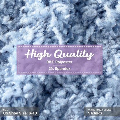 Premillow Womens Fuzzy Socks Fluffy Socks Women Winter Cozy Sock Warm Slipper Home Sleeping Sock for Women