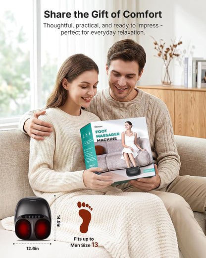 KNQZE Shiatsu Foot Massager with Heat, Compression, Deep Kneading Foot Massage for Plantar Fasciitis Relief, Remote Control, Multi Massage Modes, Auto Shut-Off Timer, FSA Eligible, Gifts for Women Men