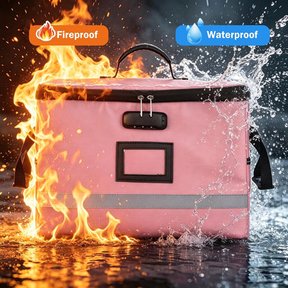 EXLIFBAG Fireproof File Organizer with Lock, 1 Layer