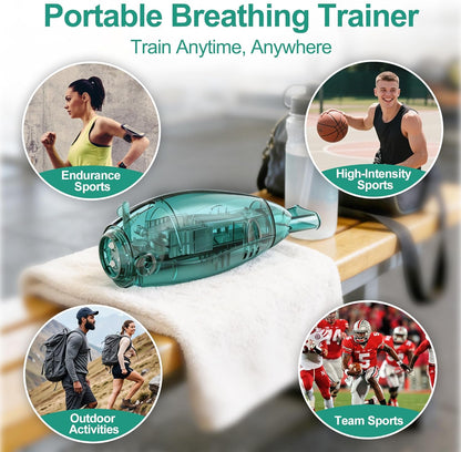 Breathing Exercise Device, Non-Measuring Exerciser & Portable Lung Exerciser with Adjustable Resistance Flutter Valve, Respiratory Muscle Trainer for Mucus Clearance & Better Breathing