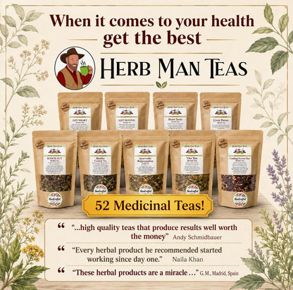 SLEEPING TEA – Knock-Out Blend with Valerian Root plus California Poppy and Hops for Deep Relaxation – Premium Organic Tea by Master Herbalist Khabir – Non-GMO, No Additives