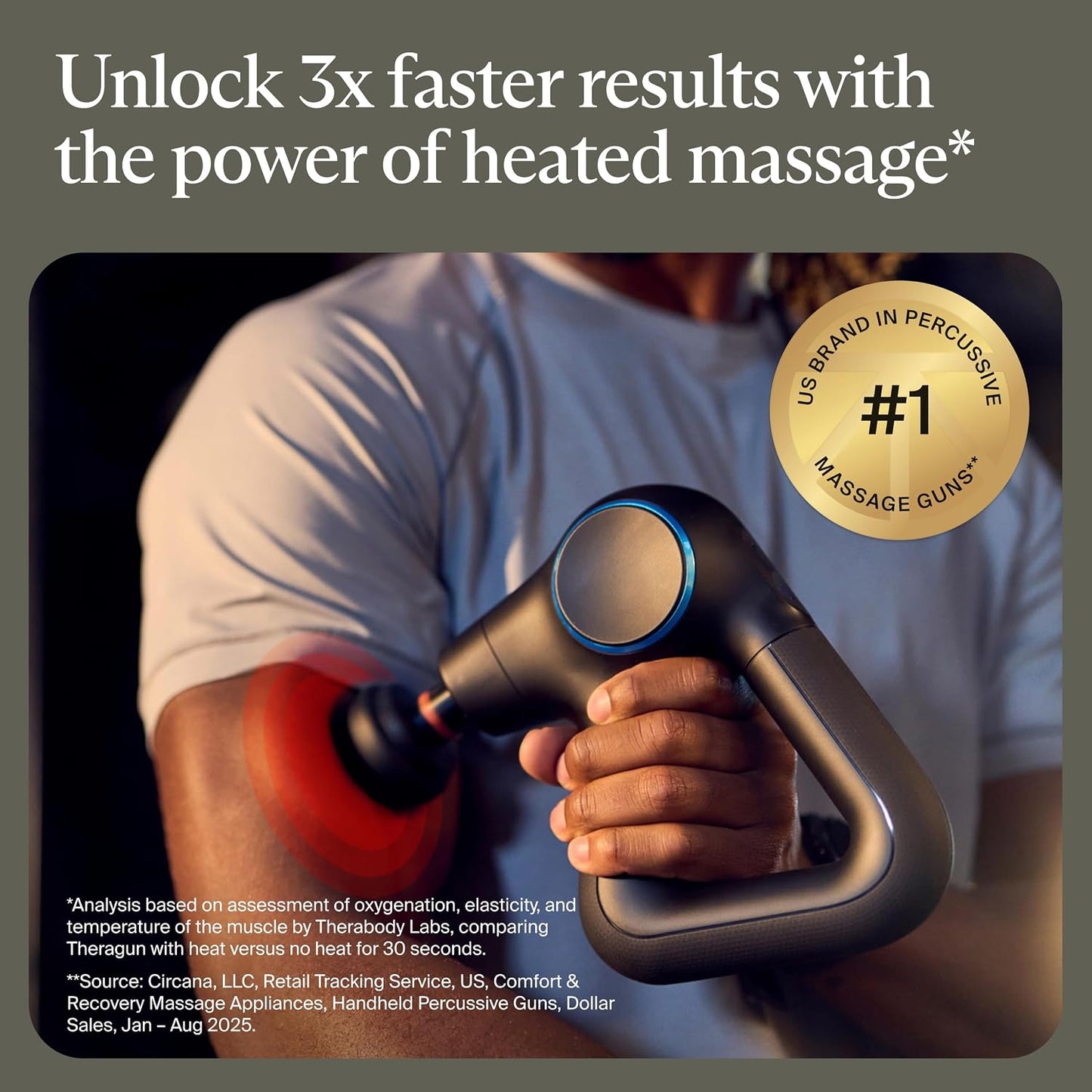 TheraGun Prime (6th Generation) Massage Gun by Therabody – Deep Tissue, Powerful Massage in a Rugged, Durable Design for Reliable Recovery & Pain Relief