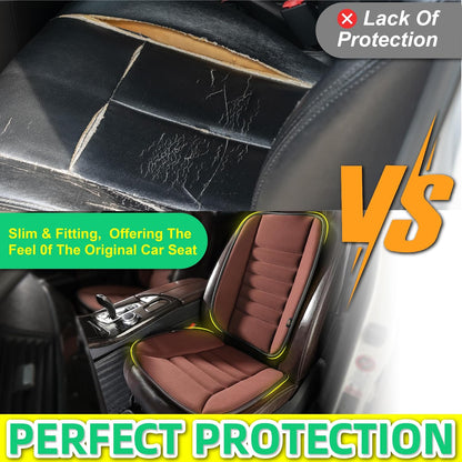 kingphenix Car Seat Cushion with Back Support Pillow: Enhanced Comfort Memory Foam Design for Pain Relief, Ideal for Drivers and Office Use - Ergonomic Lumbar Comfort for Long Sitting - Black