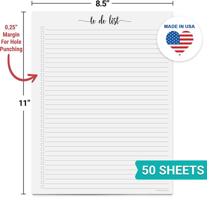 321Done To Do List Notepad, 5.5x8.5 Inches, 50 Sheets, College Ruled
