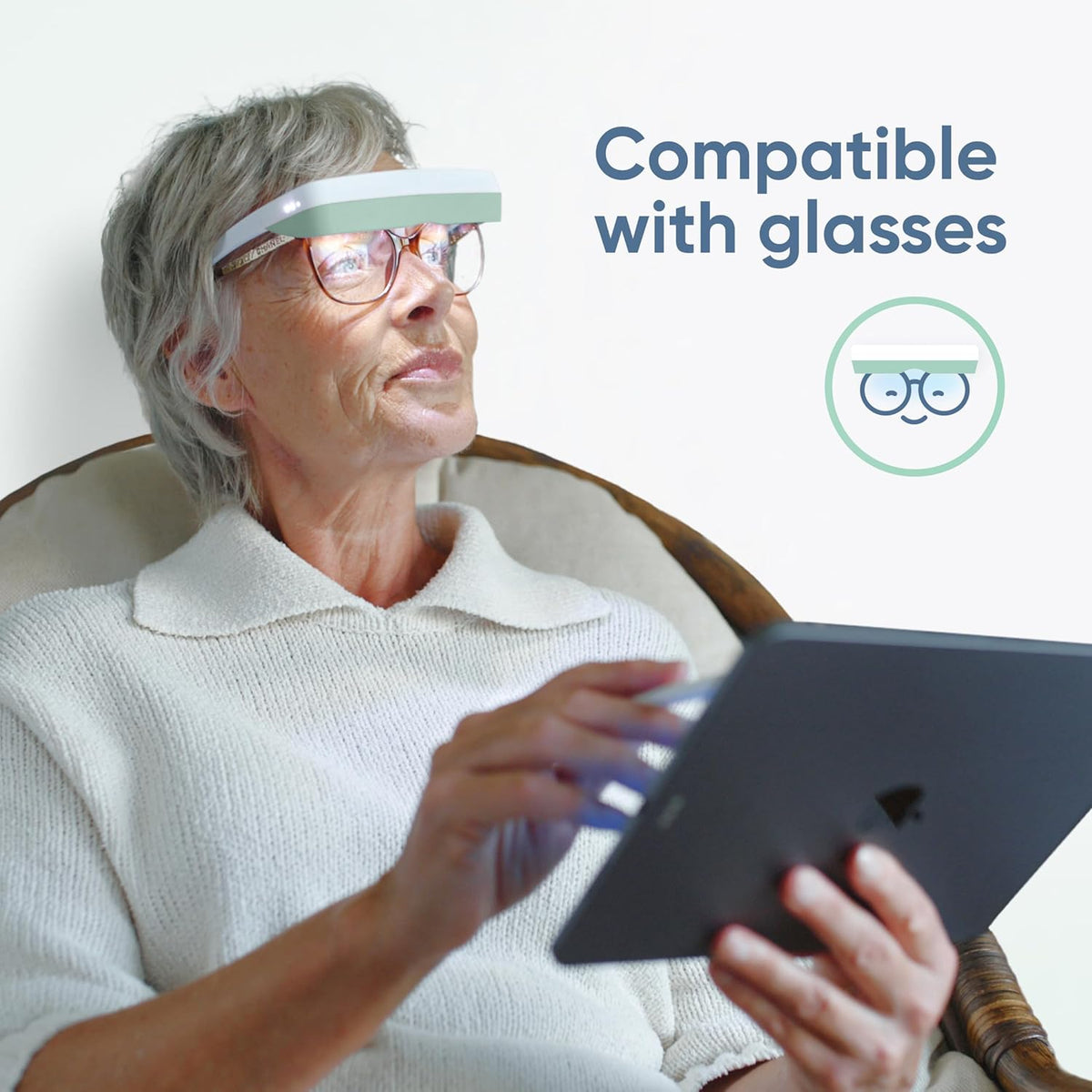 luminette 3 Light Therapy Glasses - Wearable Light Therapy Lamp - Natural Relief for Sleep Problems, Seasonal Mood Disorders & Jet lag - Portable Daylight Lamp (Blue)