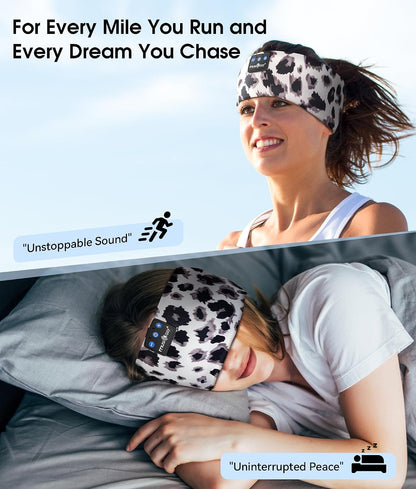 MUSICOZY Sleep Headphones Bluetooth 5.4 Headband, Wireless Earphones Music Sleep Earbuds Sleeping Eye Mask with HD Stereo Speakers for Workout Running Travel Yoga, Ideal Gifts for Men Women Mom Dad