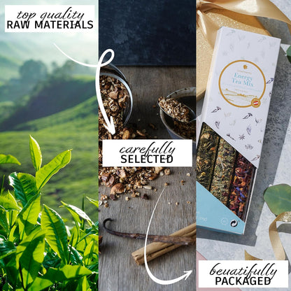 Gourmanity Bedtime Tea Sampler Gift Set, Naturally Calming Herbal Blends, Warm Up and Snuggle Down with our 3 Sleepy Tea Flavors, Product of Austria, 0.74oz