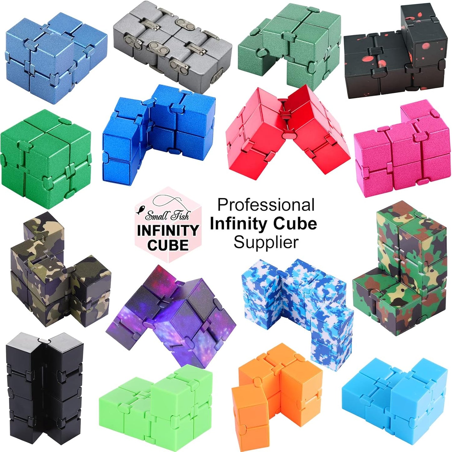 Infinity Cube Sensory Fidget Toy, EDC Fidgeting Game for Kids and Adults, Cool Mini Gadget Best for Calming and Stress Relief and Kill Time, Autism Toys Dementia Gift Stocking Stuffers