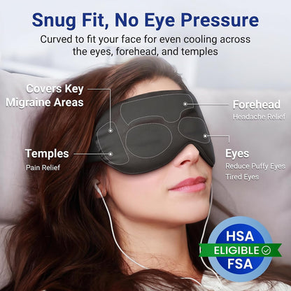 Cooling Eye Mask for Puffy Eyes: Fsa Eligible ltems Hsa, Migraines Headache Fast Relief After Surgery Care Cold Compress, Reusable Face Ice Pack Gel for Dark Circles, Gentle Weighted Sleep Mask Purple