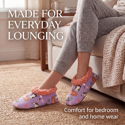 Cozylook Fuzzy Slippers for Women Indoor Soft Sole Slipper Socks