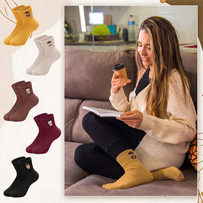 Eurzom 10 Pairs Socks Womens Crew Elastic Ankle Length Cotton Socks Aesthetic Cute Lightweight Low Cut Gifts for Women - Colors B