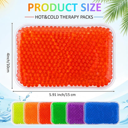 TrelaCo 24 Pcs Gel Bead Ice Pack 4 x 6 Inch Reusable Hot Cold Pack Soft Small Gel Cooling Pad Compress for Sports Swelling, Knee, Shoulder, Foot, Back, Ankle, Neck, Elbow Injuries Wrap Pain Relief
