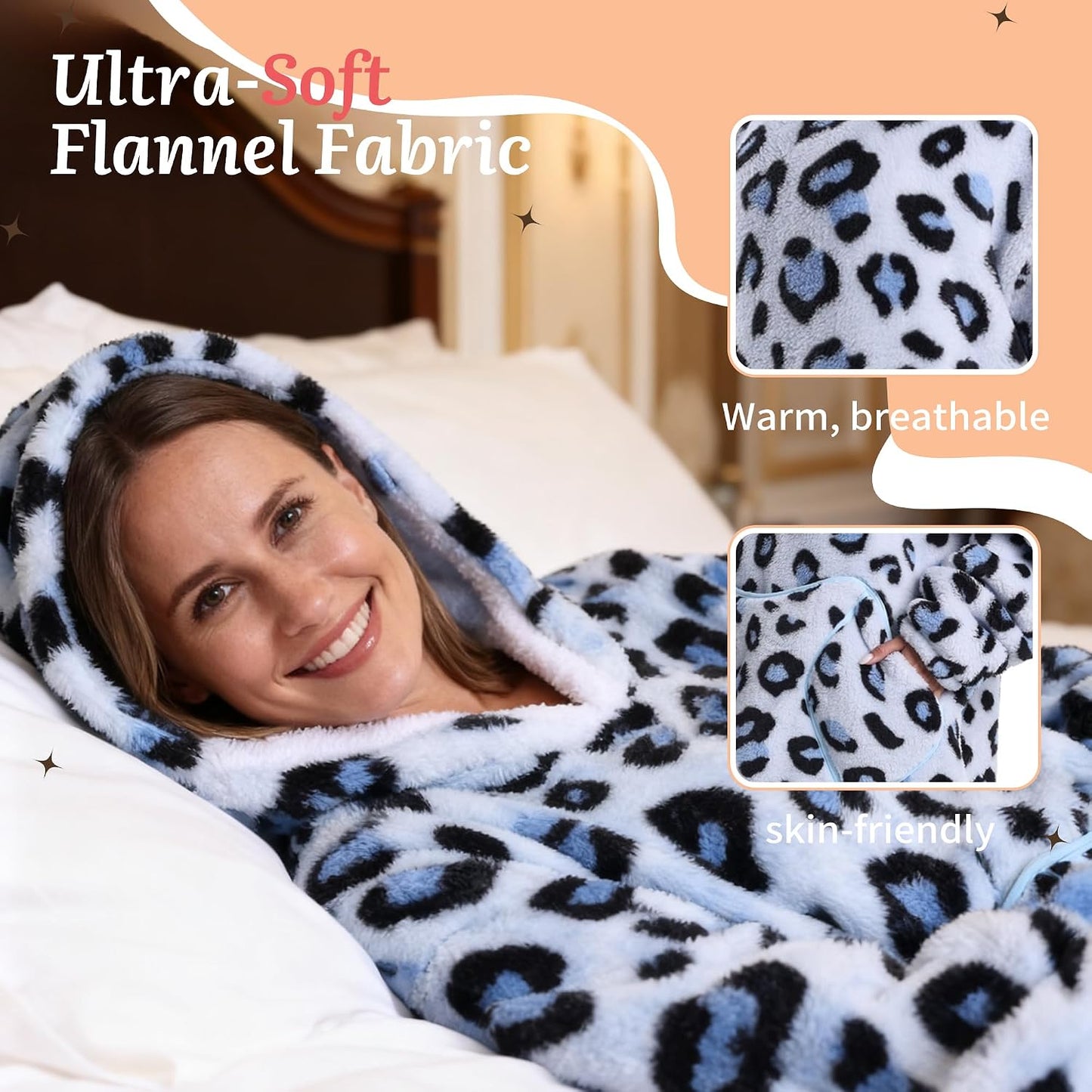 Capecage Blanket Hoodie, Long Hooded Blanket Sweatshirt as Birthday Gifts for Women Men, Long Wearable Blanket for Women Men.