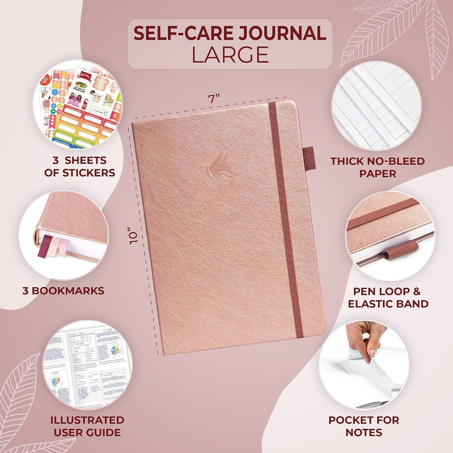 Clever Fox Self-Care Journal – Daily Reflection Notebook – Mental Health & Personal Development Planner, Meditation & Mood Log, A5 (Aquamarine)
