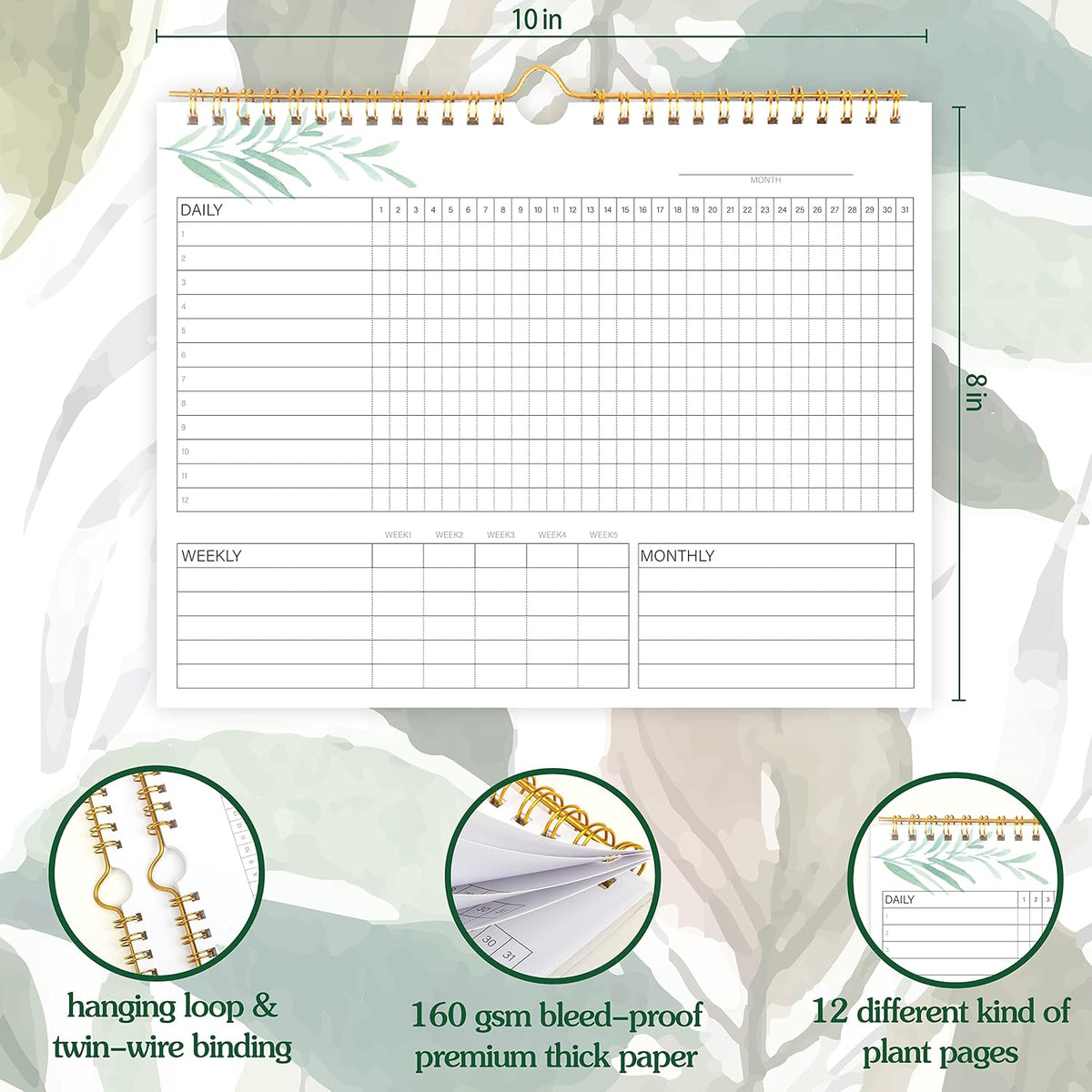 Habit Tracker Calendar- Daily, Weekly & Monthly Habit Tracker Journal