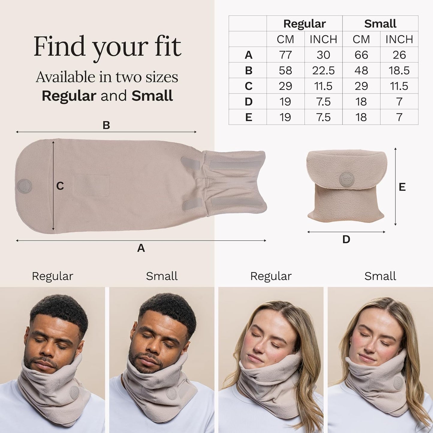 Trtl Travel Pillow Original 2.0 – Scientifically Proven Super Soft Travel Pillow with Premium Head & Neck Support – for Airplane Travel – Machine Washable – Lightweight & Compact – Sand Beige