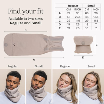 Trtl Travel Pillow Original 2.0 – Scientifically Proven Super Soft Travel Pillow with Premium Head & Neck Support – for Airplane Travel – Machine Washable – Lightweight & Compact – Sand Beige