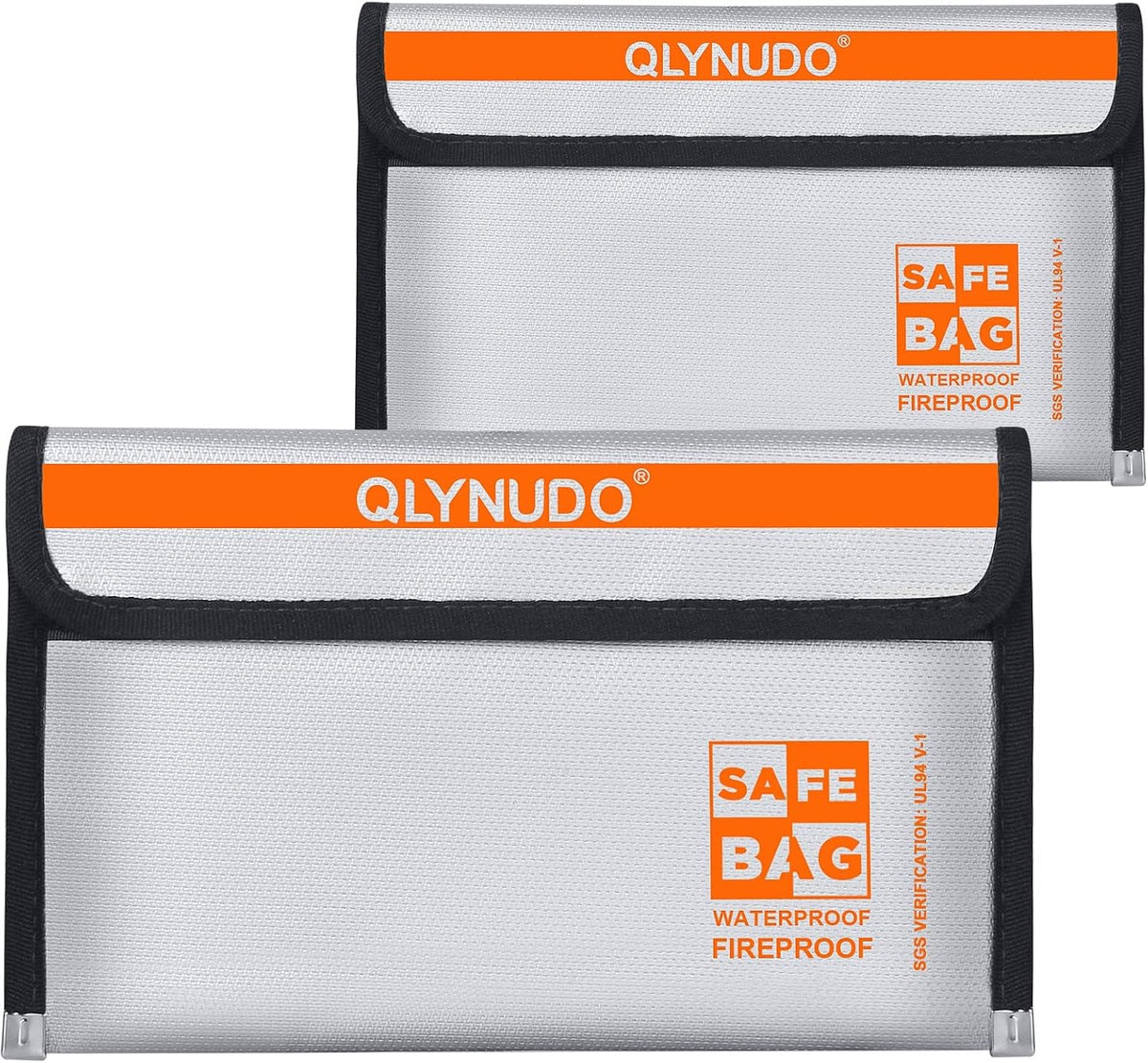 Small Fireproof Money Bag for Cash, Stealth Nesting 2-Pack