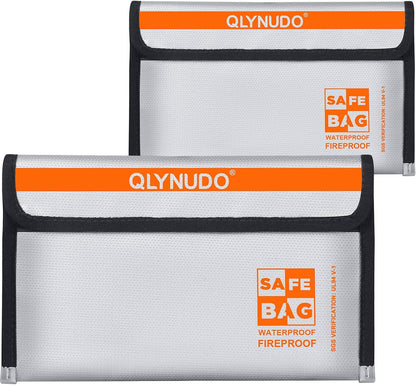 Small Fireproof Money Bag for Cash, Stealth Nesting 2-Pack