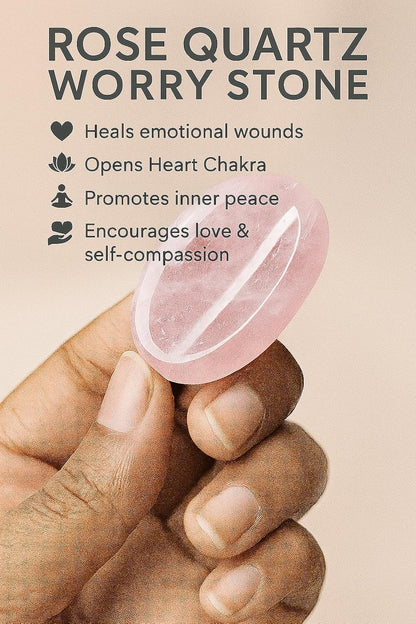 Natural Polished Thumb Palm Crystal for Meditation, Labradorite Worry Stone for Stress Relief, Anxiety Support & Pocket Reiki Healing