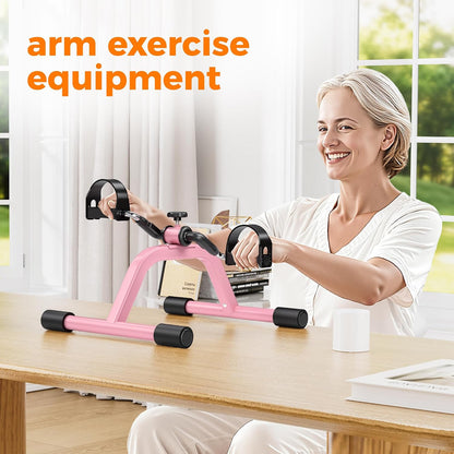 RYGEO Pedal Exerciser Mini Exercise Bike for Leg and Arm Recovery Exercise Lightweight and Portable Floor Bike