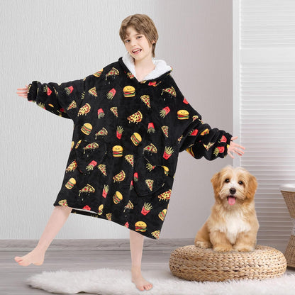 Fiosnow Glow in the Dark Unicorn Blanket Hoodies for Kids 6-13YR Oversize Wearable Blanket Hoodies for Boys Girls Teens