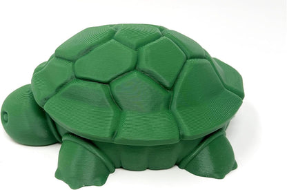 Munnygrubbbers - Mini Desktop Turtle Sand Box - 6 x 6 in - Stress Relief - Made in USA - Includes Moldable Play Sand and Mini Tool - Novelty Gift - Desktop Decor - Zen Garden - (Green)